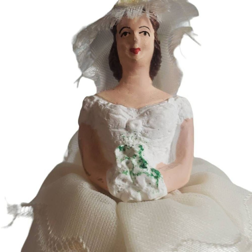 Vintage‎ 1957 Pfeil and Holing Cake Toper Bride Figurine - Picture 3 of 16